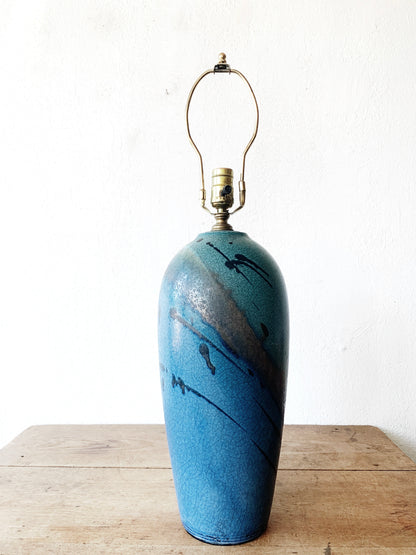 Large Vintage Pottery Lamp