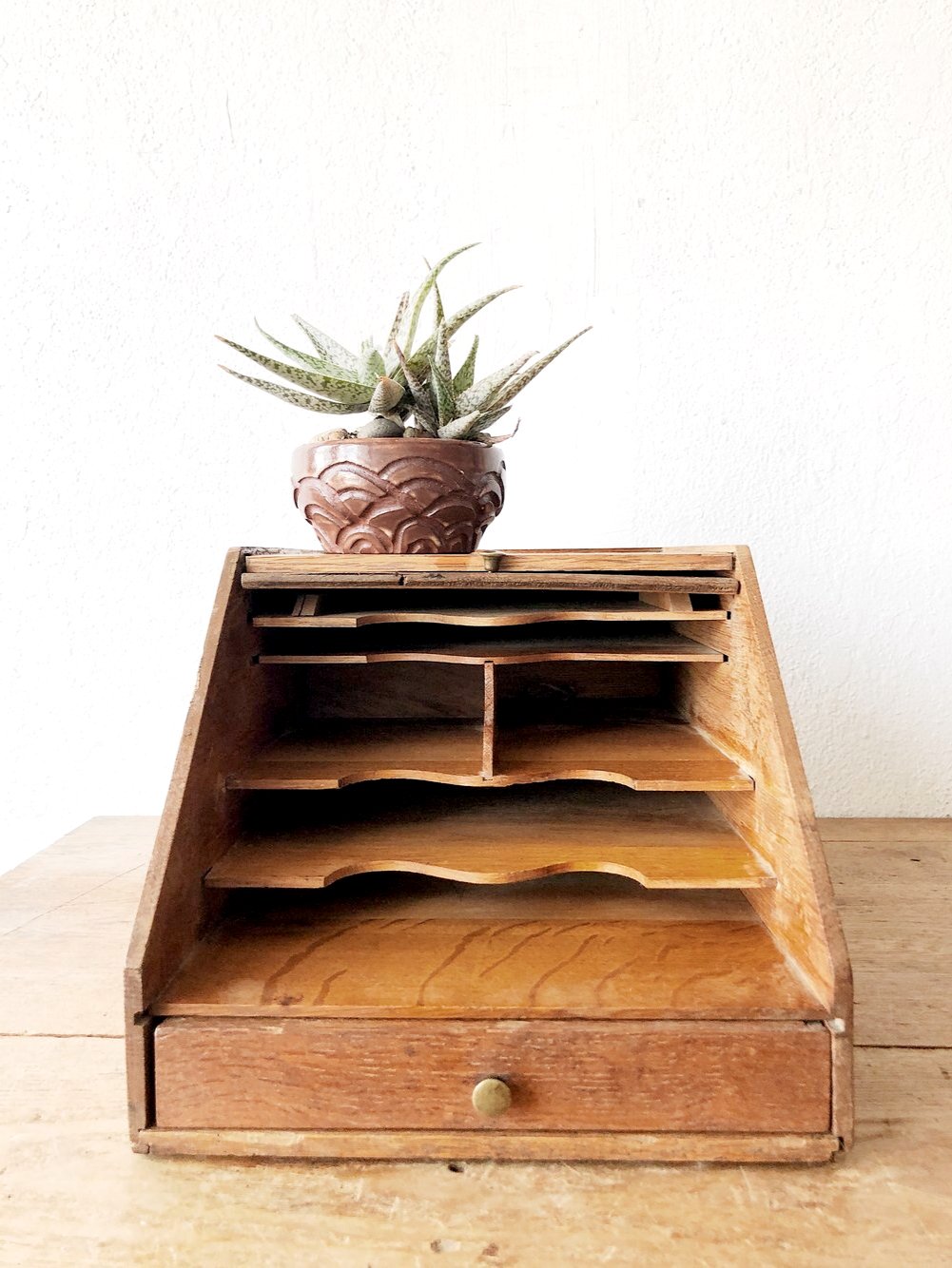 Antique Globe Weirneke Desk Organizer