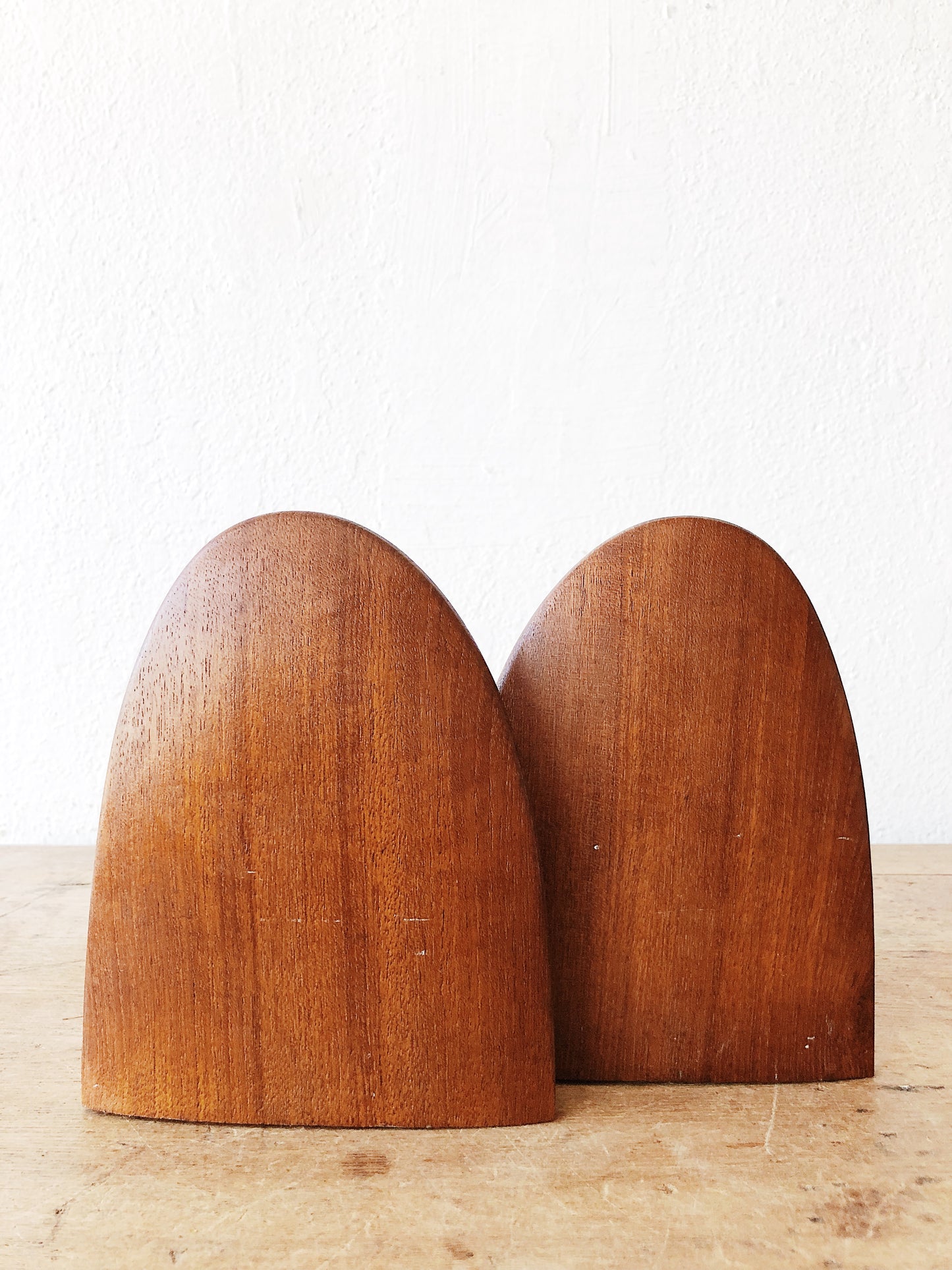 Mid Century Teak Bookends