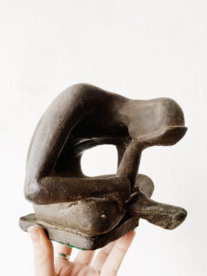 Vintage Weighty Clay Sculpture