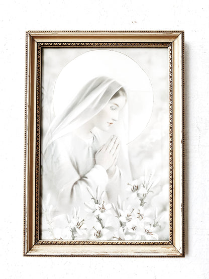 Antique Framed Mary Magdalene Litho