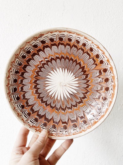Vintage Painted Clay Folkloric Dish