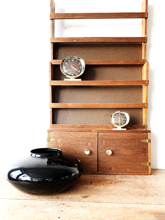 Vintage Handmade Cabinet w Book Rack