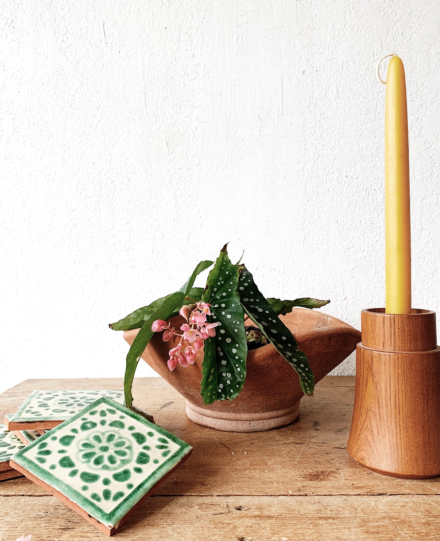 Vintage Hand Painted Mexican Tiles