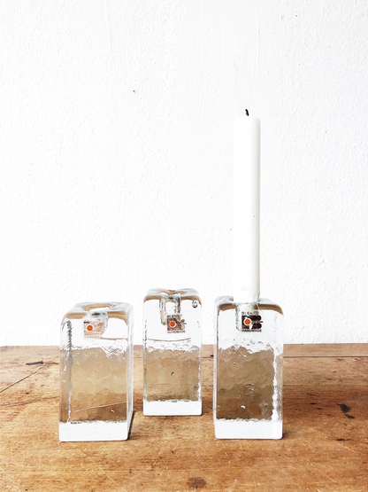 BLENKO Modernist Scandinavian Cube Candleholders