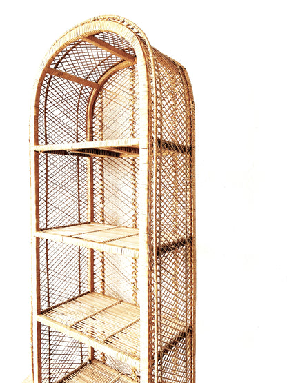 Vintage Arched Wicker Shelf