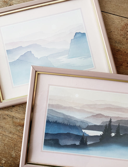 Vintage Framed Watercolor Painting