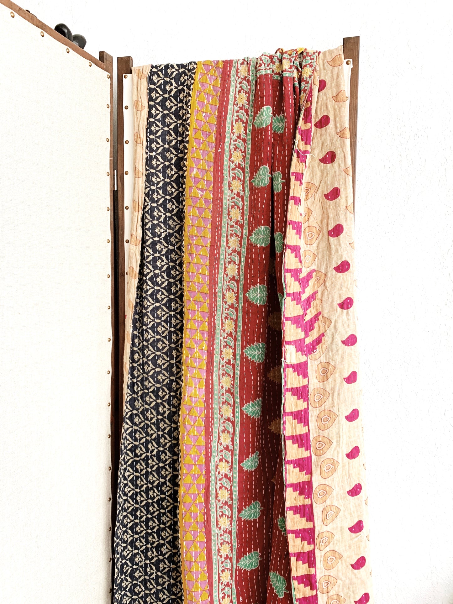 Vintage Reversible Cotton Kantha Quilt