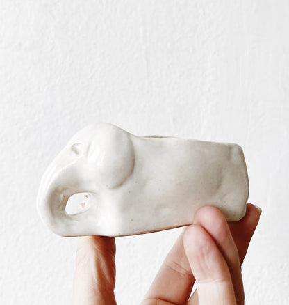 Handmade Clay Elephant Dish