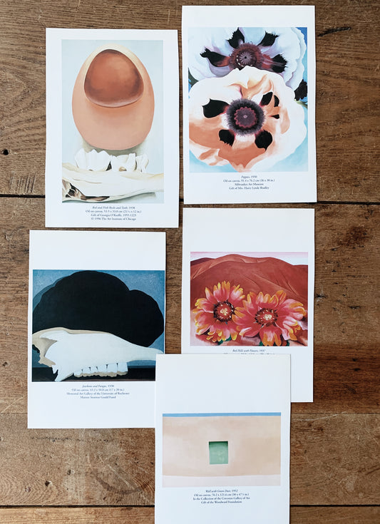 Vintage Georgia O’Keeffe Double Sided Art Cards