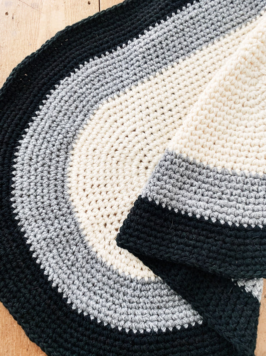 Soft Crochet Oval Rug
