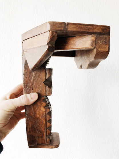 Vintage Carved Wood Shelf