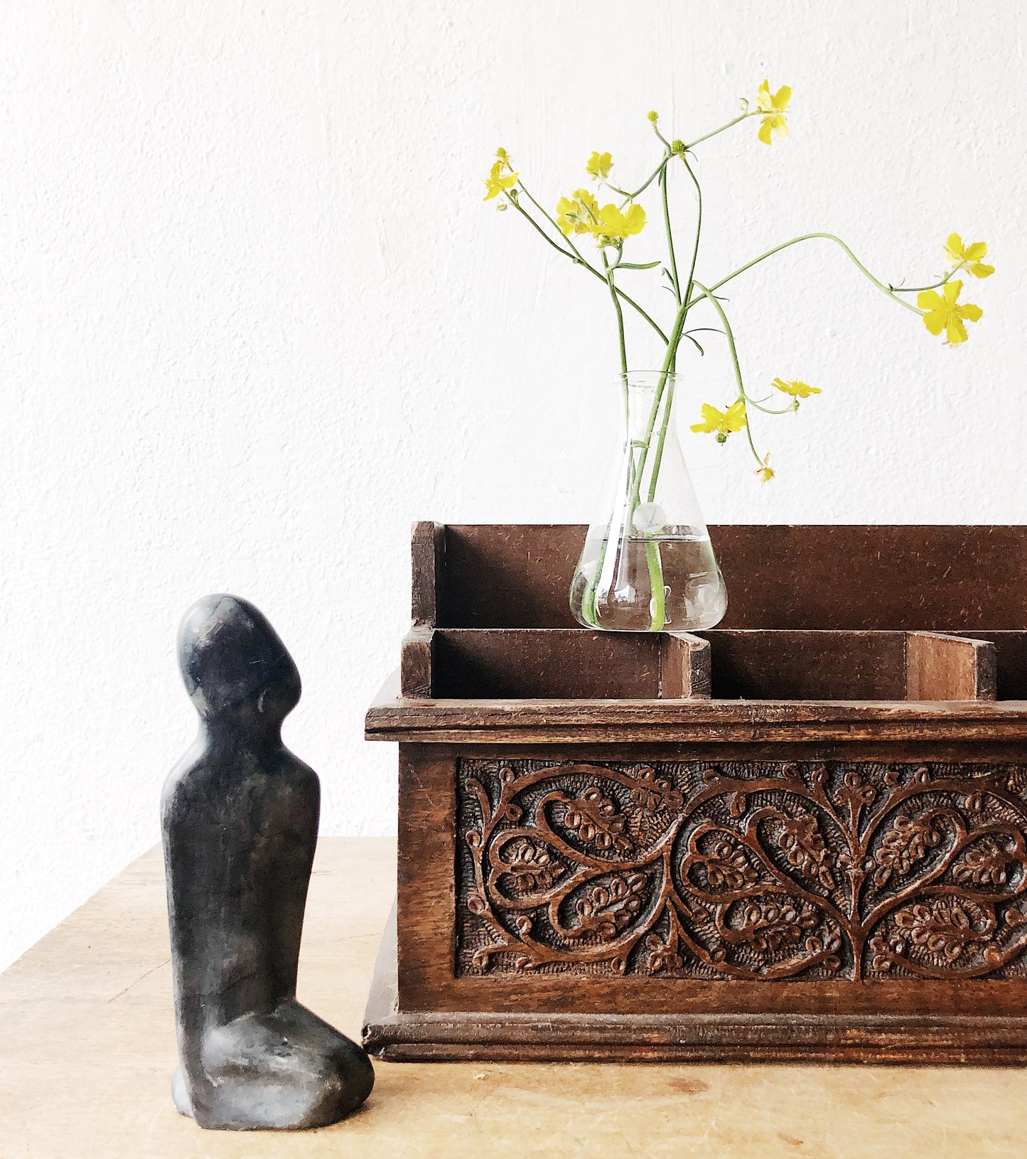 Carved Wooden Organizer