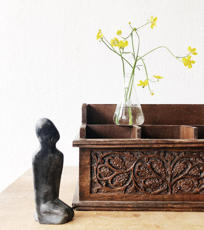 Carved Wooden Organizer