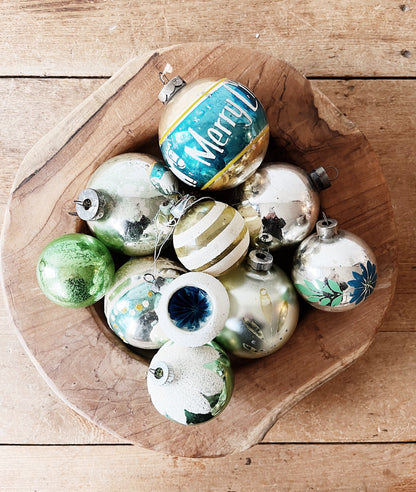 Antique Glass Ornament Set