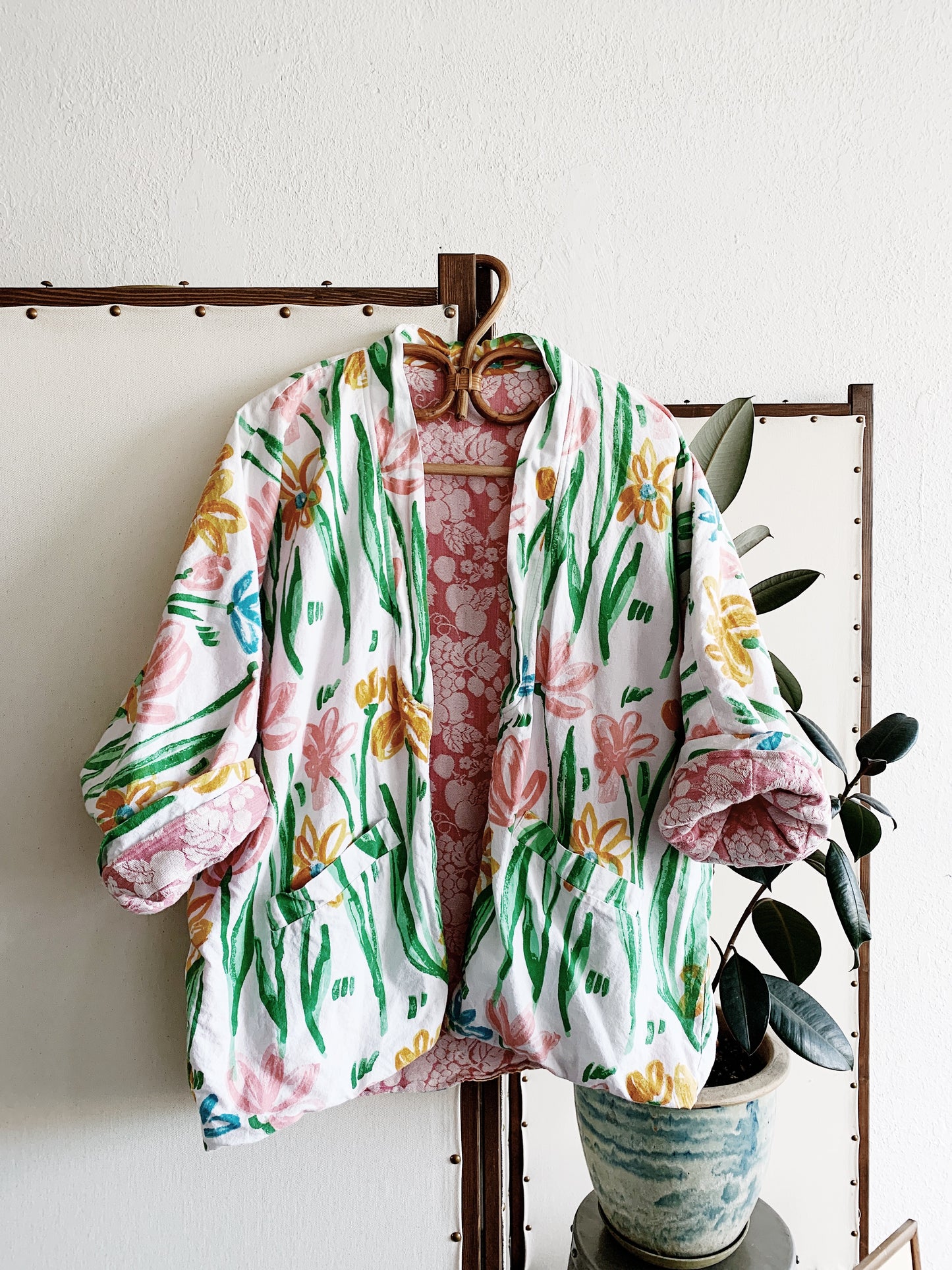 Vintage Floral Cotton Kimono