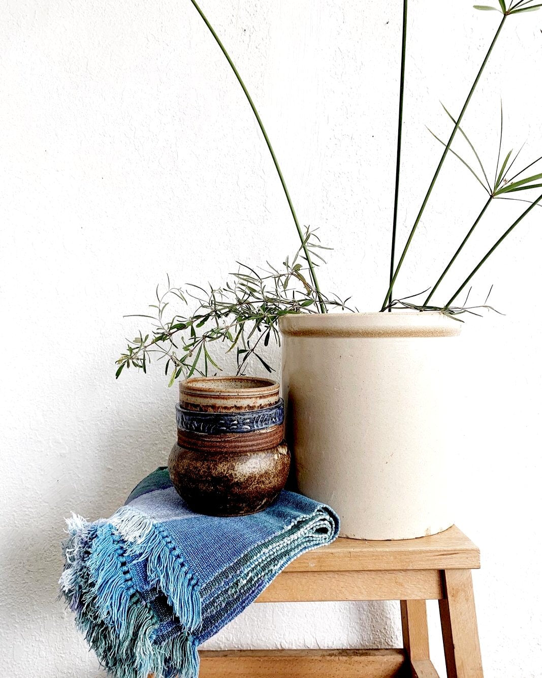 Vintage Salt Glaze Stoneware Crock Large