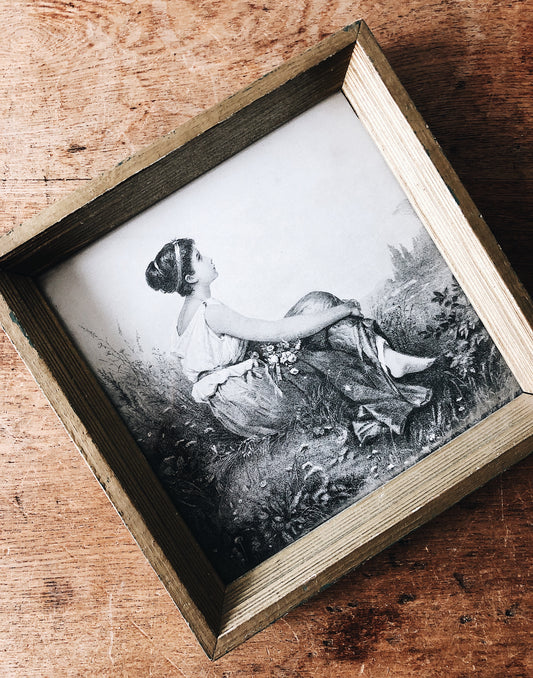 Vintage Framed Lithograph