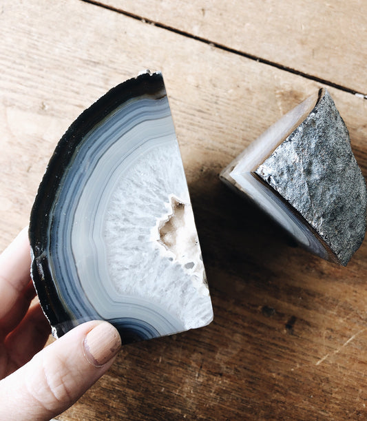 Vintage Geode Bookends