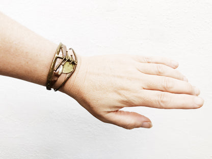 Vintage 1970s Art Metal Cuff
