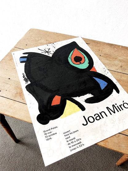 RESERVED Vintage 1970s French Miró Poster - framed or unframed