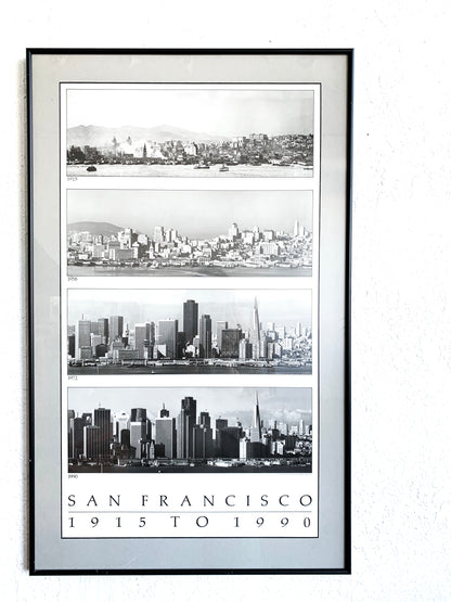 Vintage Framed San Francisco Retrospective Poster