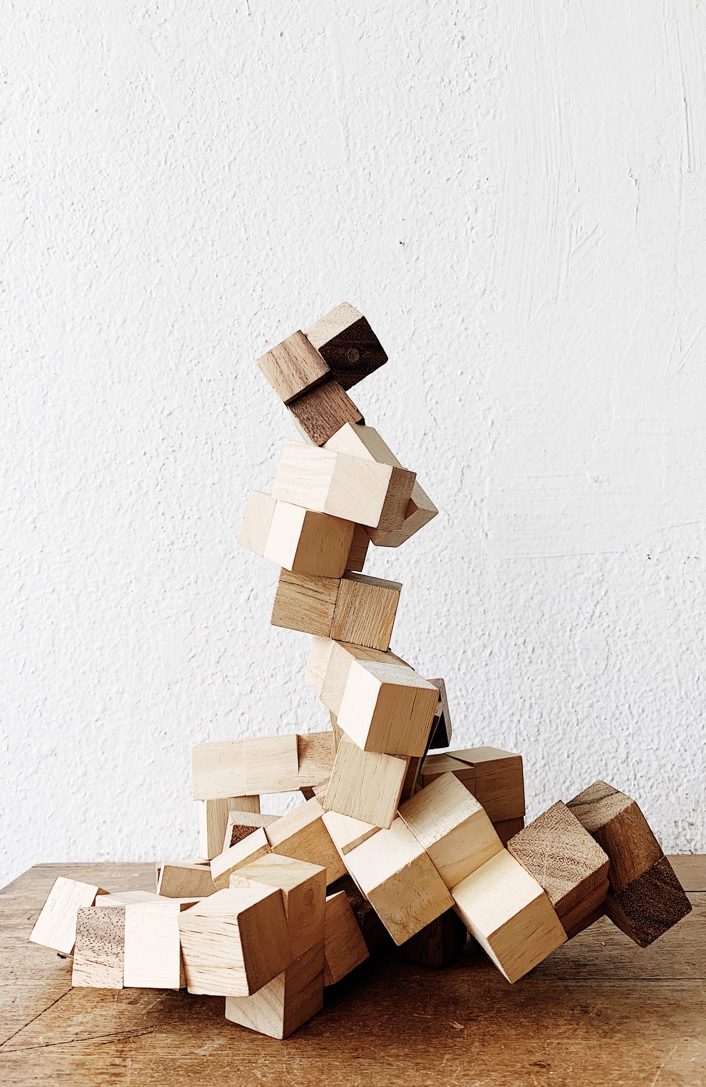 Movable Wood Block Sculpture