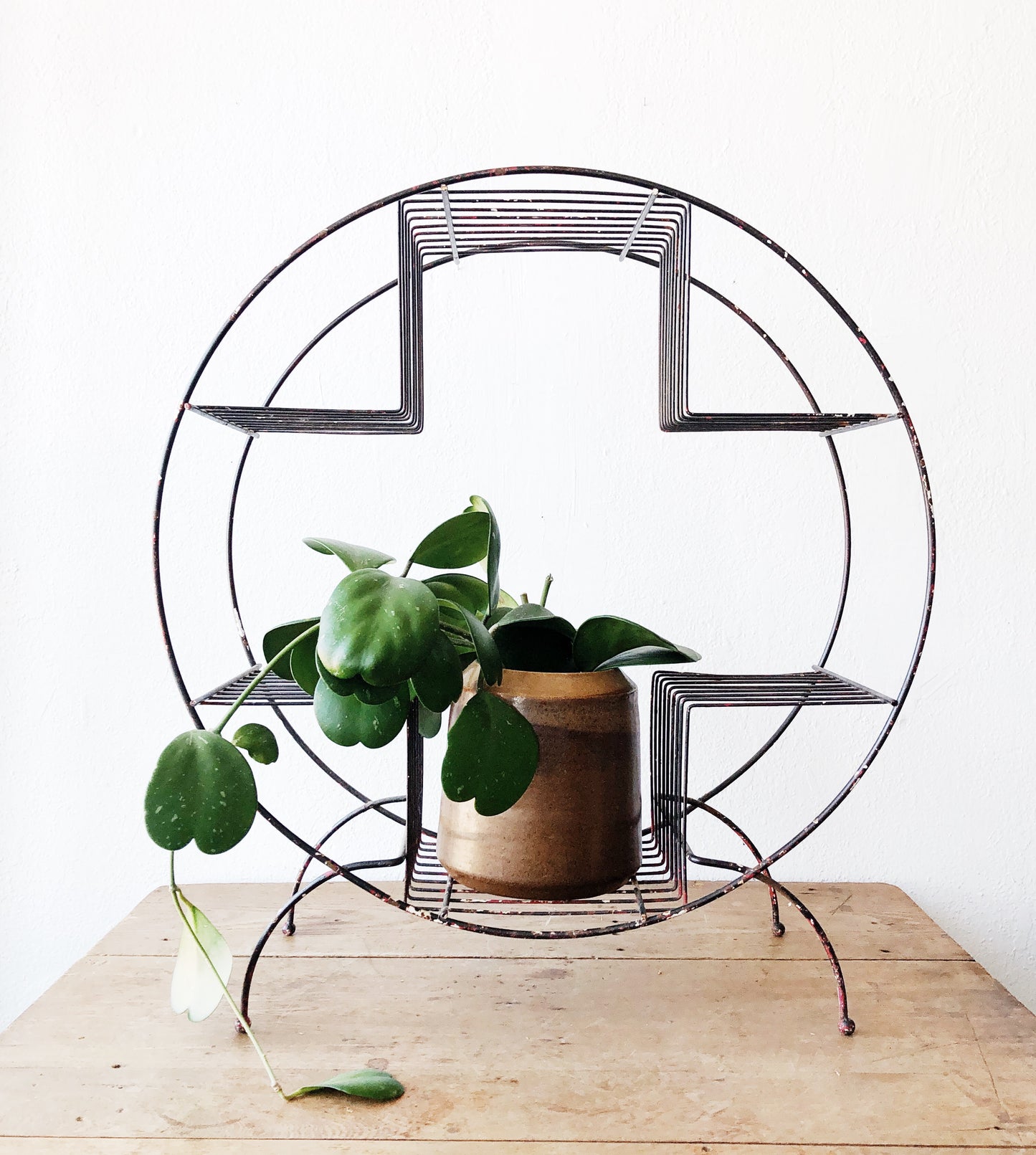 Vintage Mid Century Circular Plant Stand