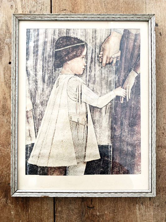 Antique Framed Early Renaissance Print