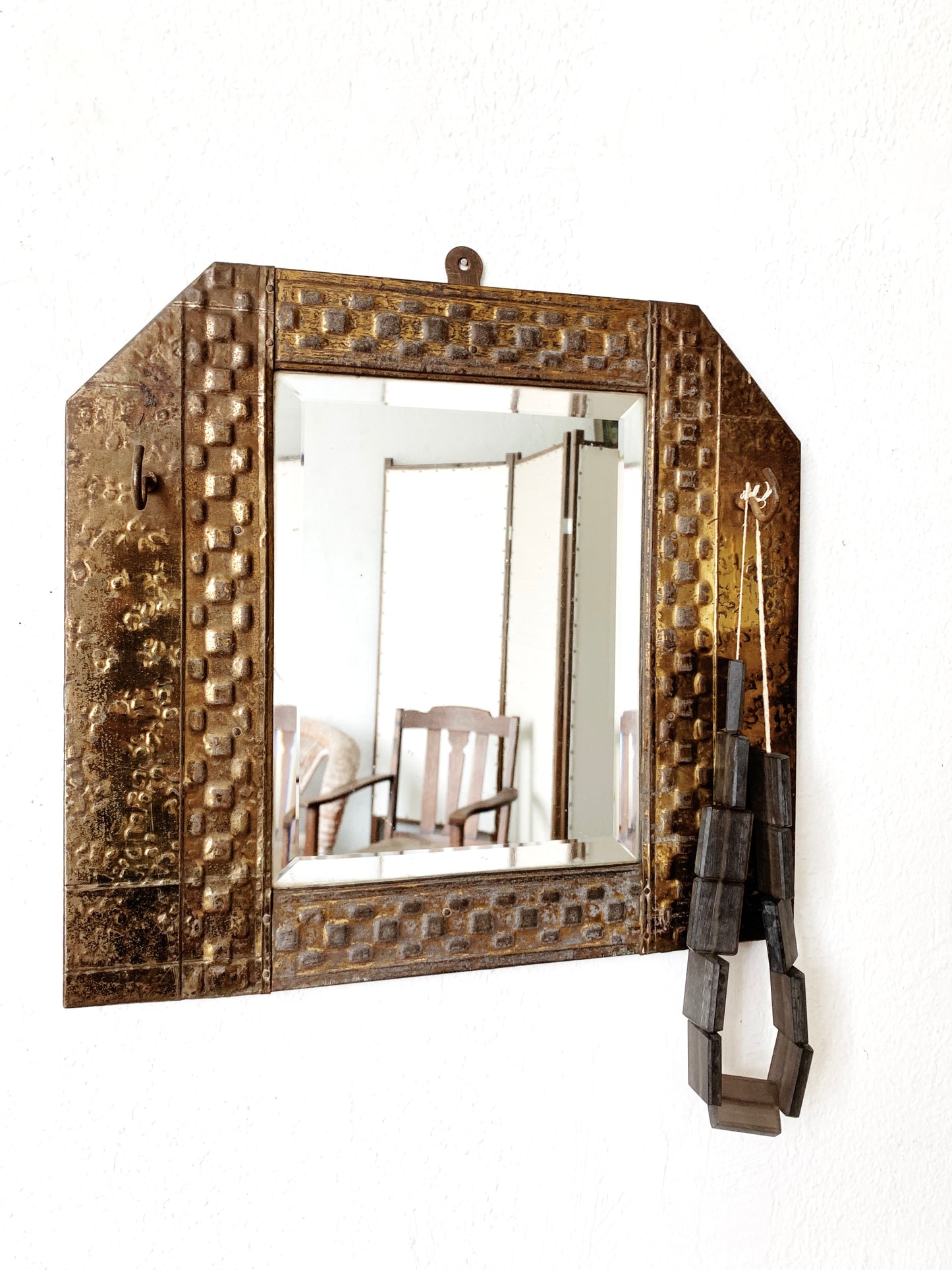 Antique Brass Mirror