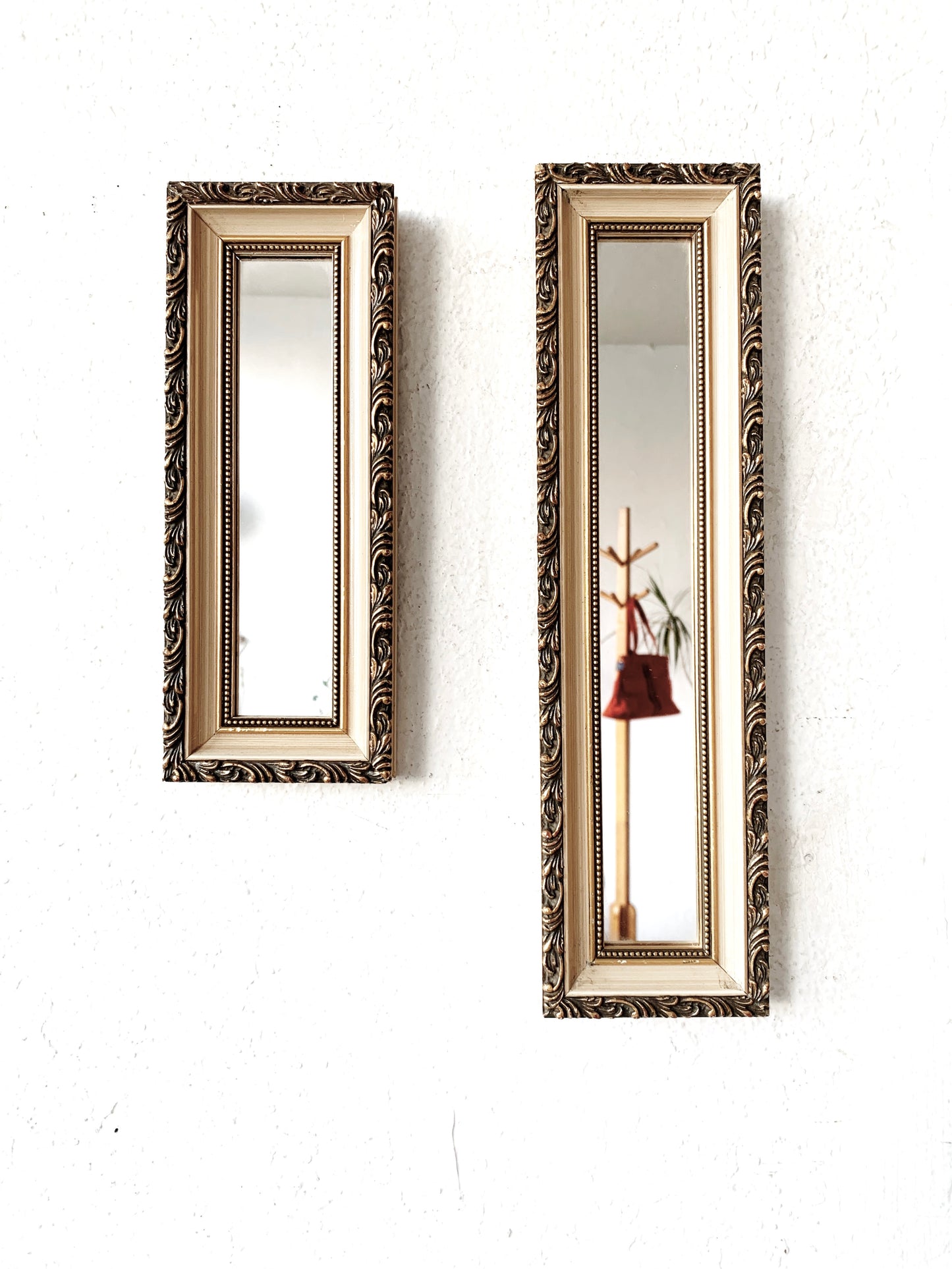 Mid Century Oblong Gilt Wood Mirror