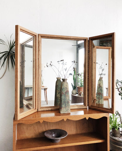 Vintage Tri Panel Dressing Mirror
