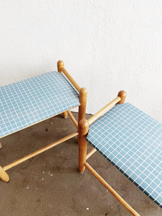 Vintage Upholstered Bench