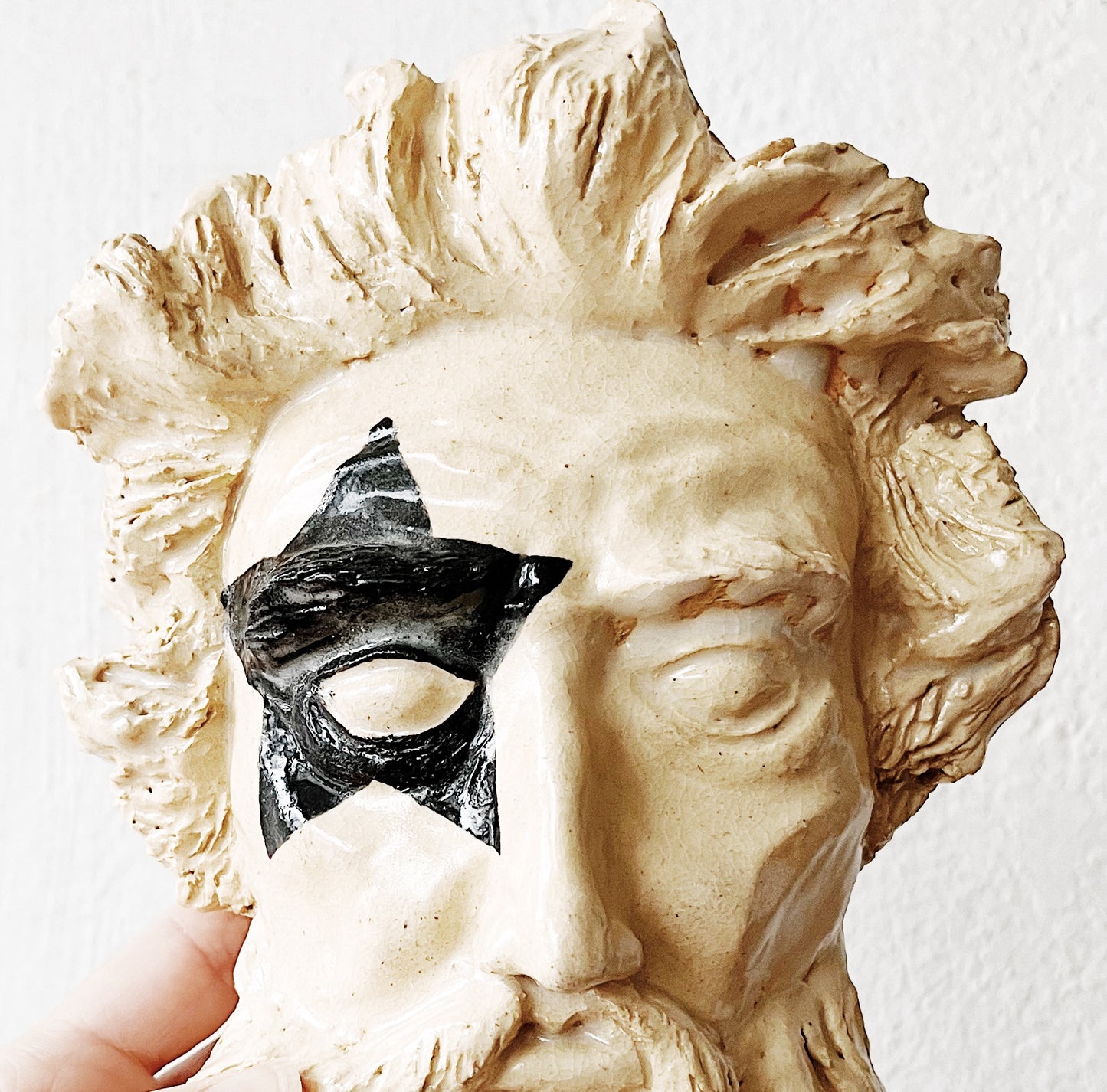 Hand Built Ceramic Wall Bust