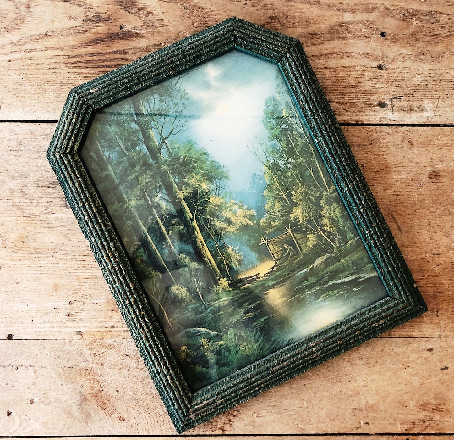 Vintage Campsite Lithograph