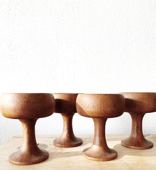 Vintage Wood Goblets