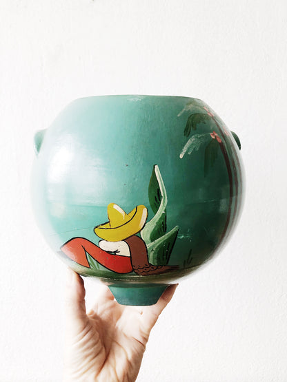 Vintage Mexican Pottery Planter
