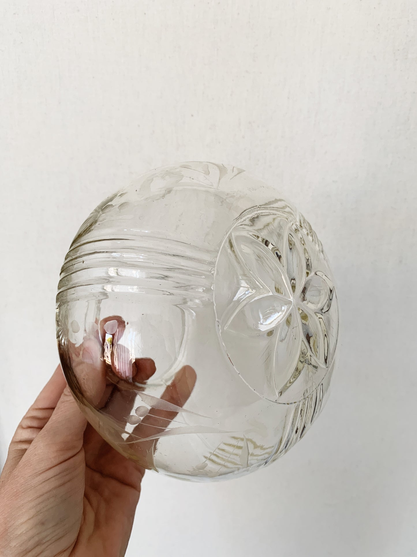Vintage Etched Glass Lighting Globe