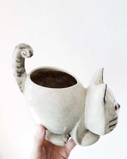 Vintage Kitty Ceramic Planter