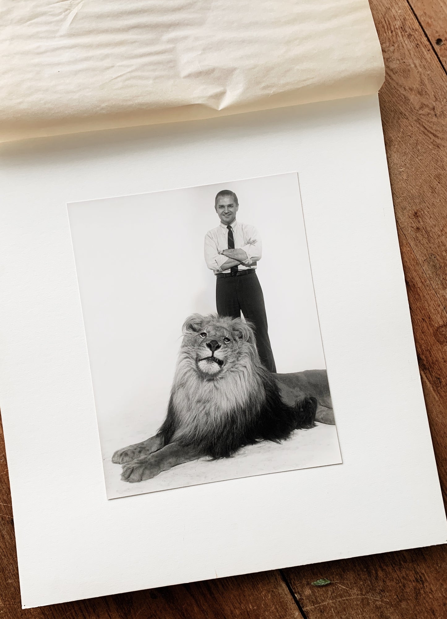 Vintage Matted Black and White Photo