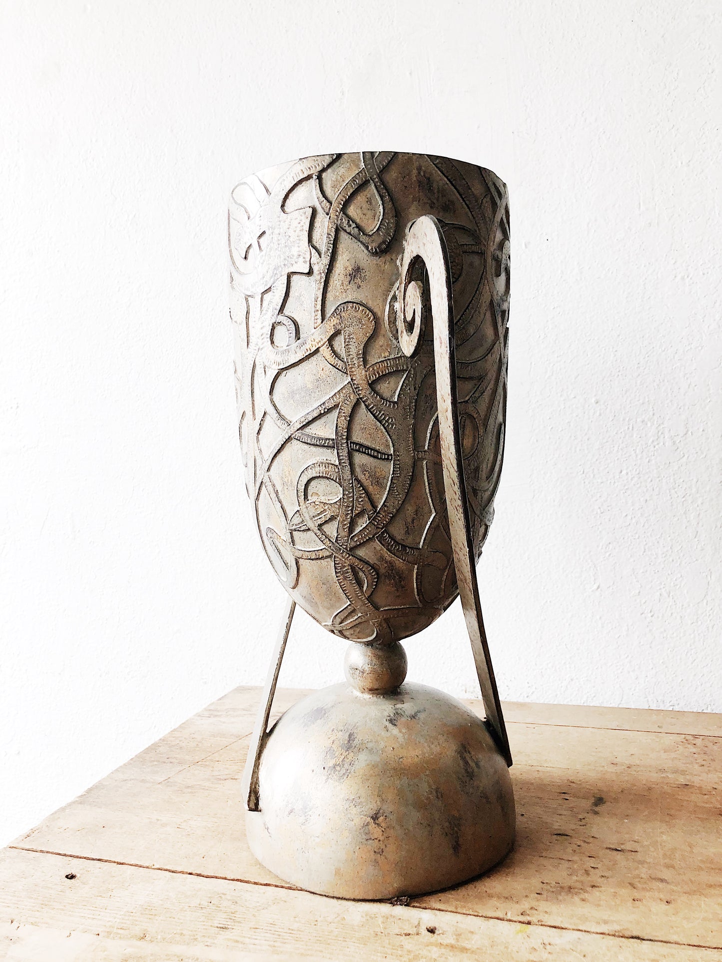 1960s Art Nouveau Style Cast Urn