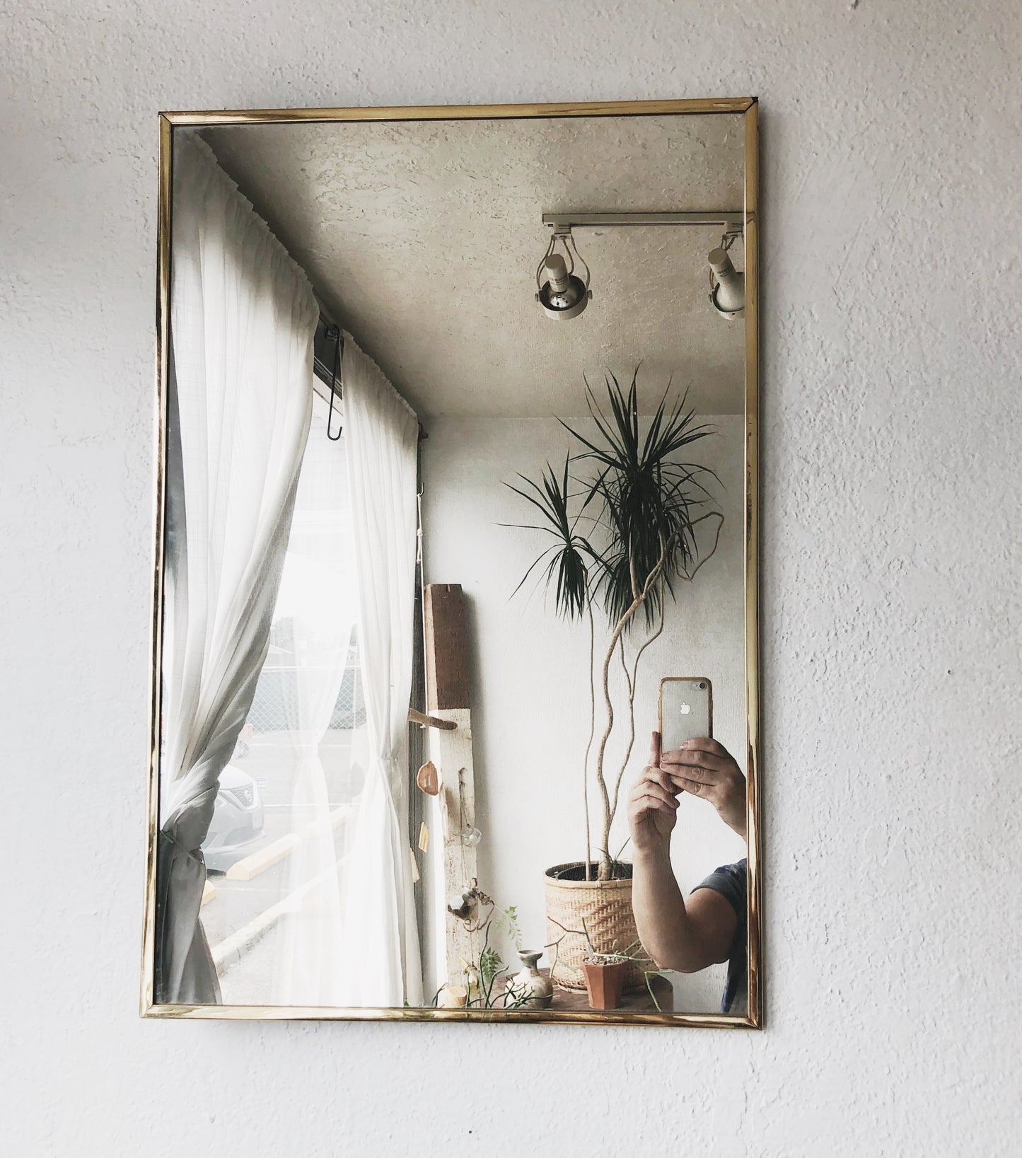 Minimal Brass Mirror