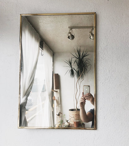 Minimal Brass Mirror
