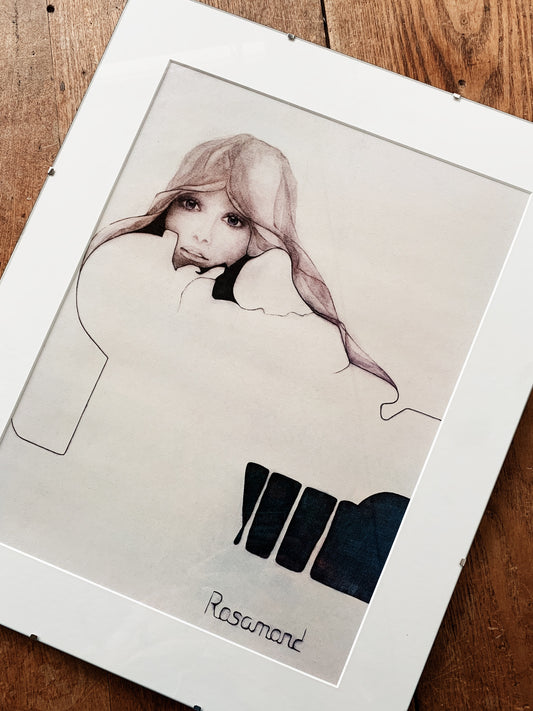 Vintage Framed Rosamond Art Print