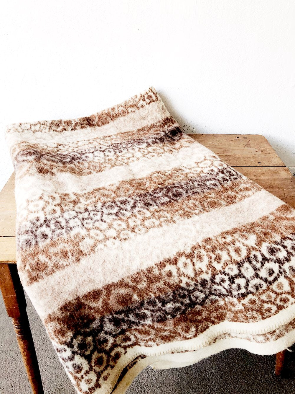 Vintage Alpaca Wool Blanket