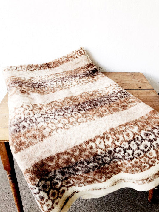 Vintage Alpaca Wool Blanket