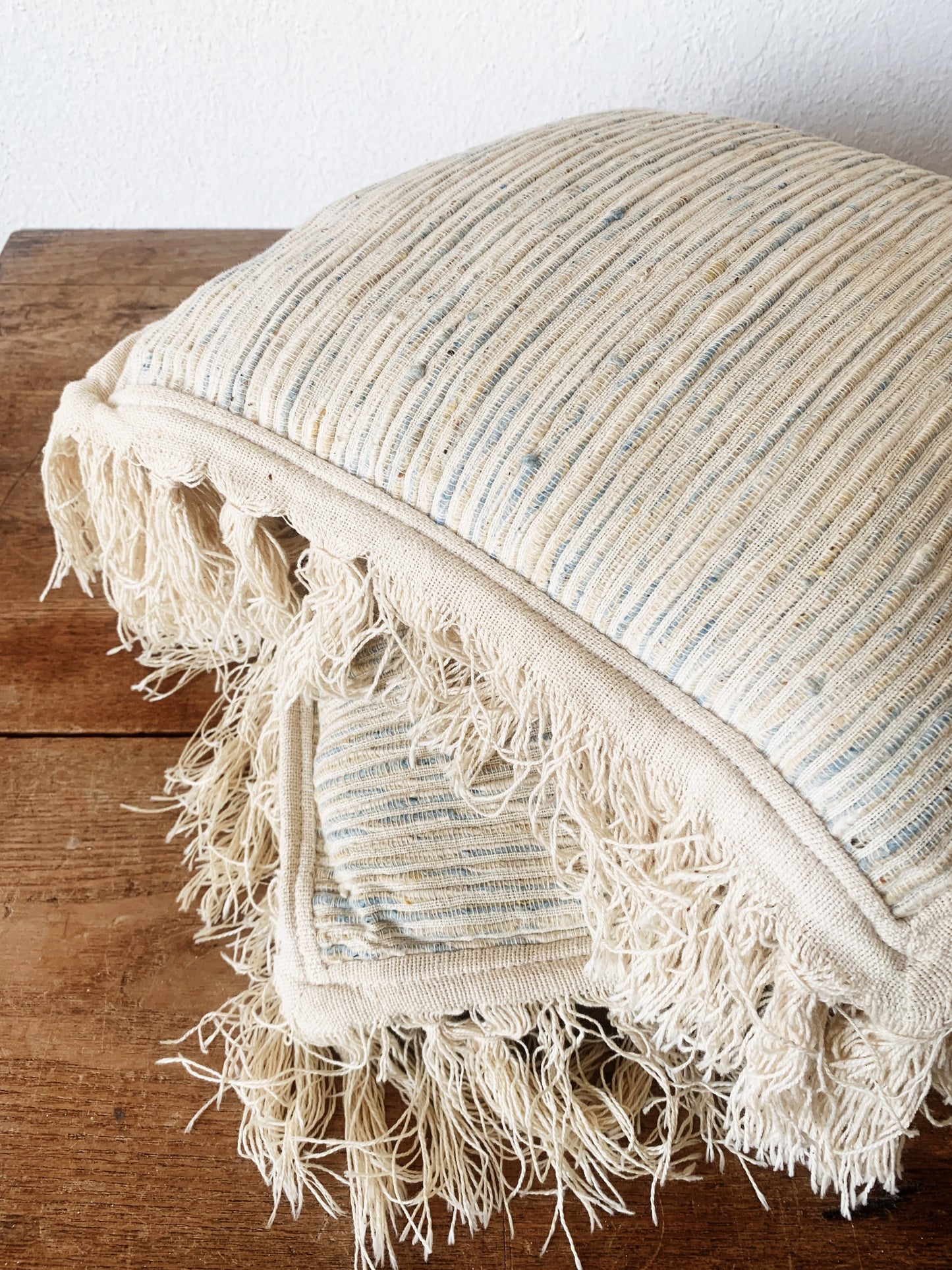 Vintage Indian Cotton Throw Pillow