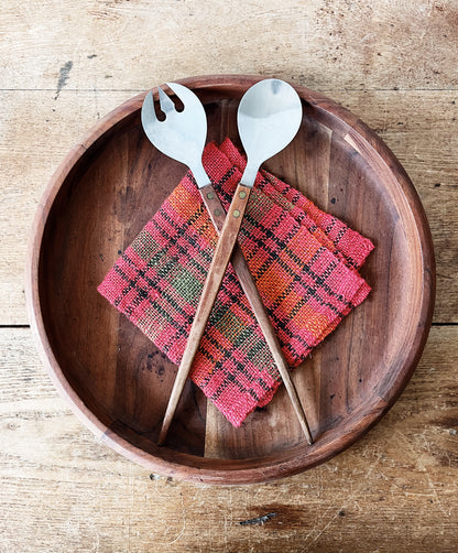 Shallow Teak Bowl and Servers