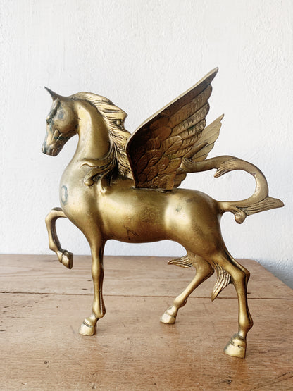 Large Antique Brass Pegasus
