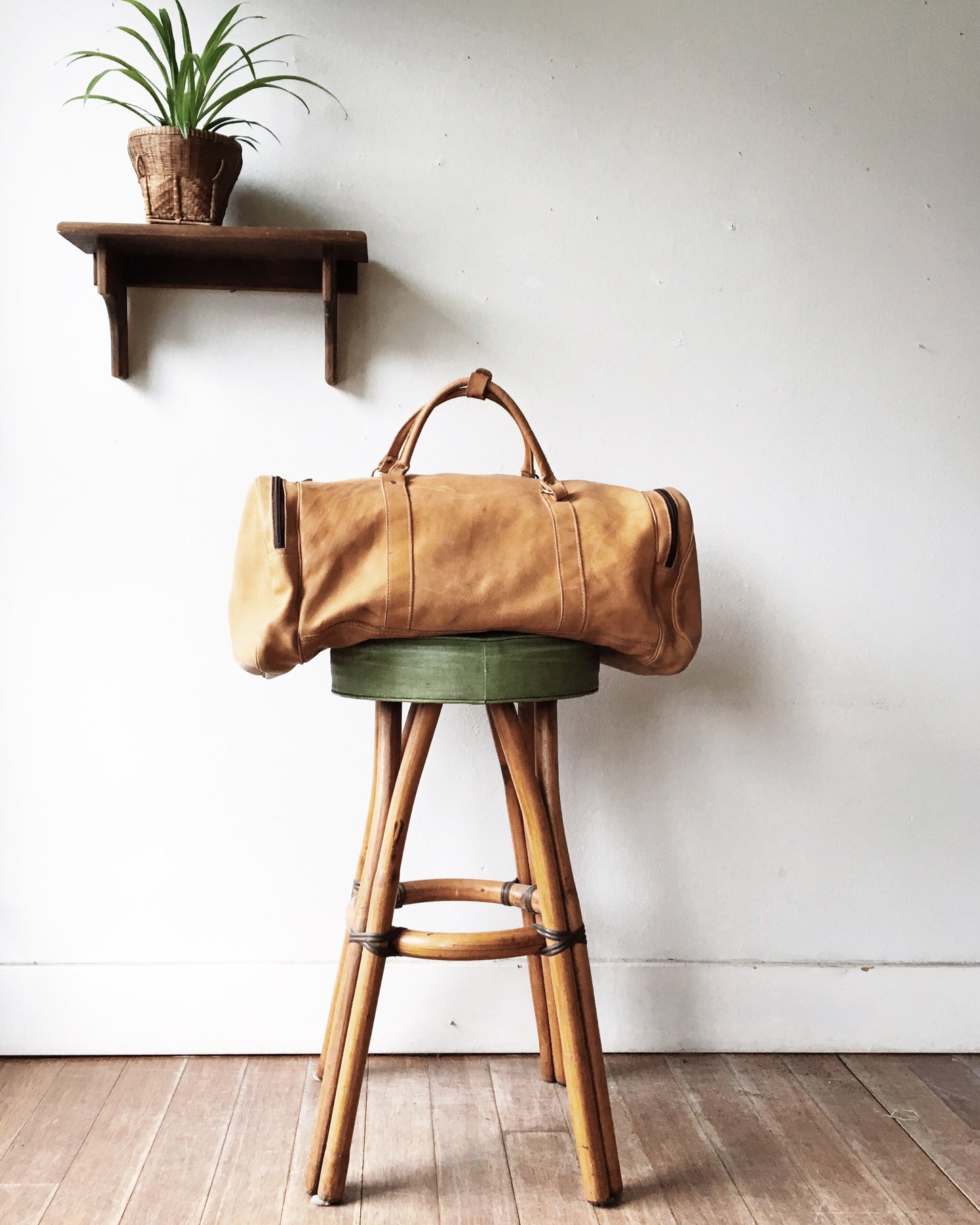 Vintage bamboo Stool